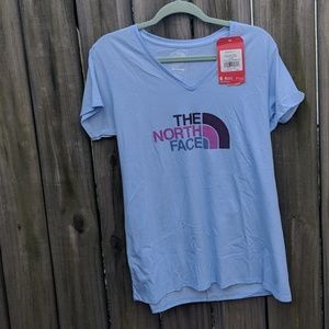 Light Blue North Face Athletic Shirt